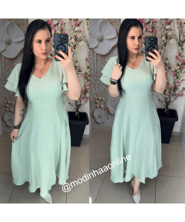 Vestido Priscila Verde Água